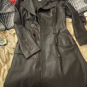 Sophisticated Dark Brown Women's Trench Coat